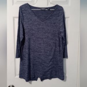 Lands' End Blue 3/4 Sleeve Top